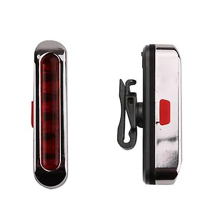 2Pcs white usb rechargeable bicycle tail light, mountain bike night riding warning light AZ10800