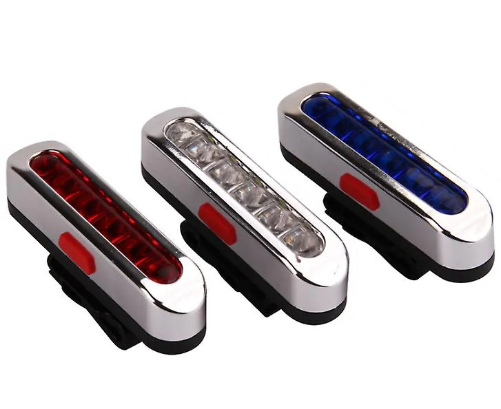 2Pcs white usb rechargeable bicycle tail light, mountain bike night riding warning light AZ10800