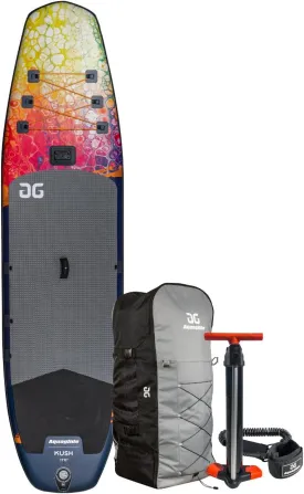 AQUAGLIDE Inflatable Stand Up Paddle Board with Premium SUP Accessories - Backpack, Leash, and Hand Pump - Kush 11' ISUP, Multicolor, 40.15748031496063