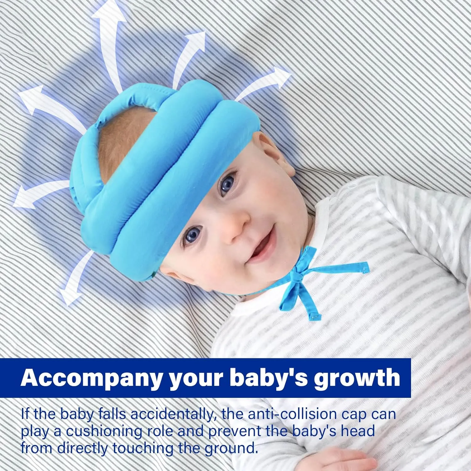 Baby Safety Helmet Baby Head Protector No Bumps for Running Walking Crawling, Safety Head Adjustable Protective Cap Headguard Hat
