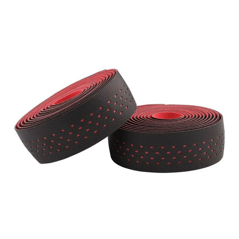 BOLANY Road Bike Punch Handlebar Tape Wrap Shockproof Anti-slip With Adhesive Back With Bar Plugs Bicycle Cycling Accessories