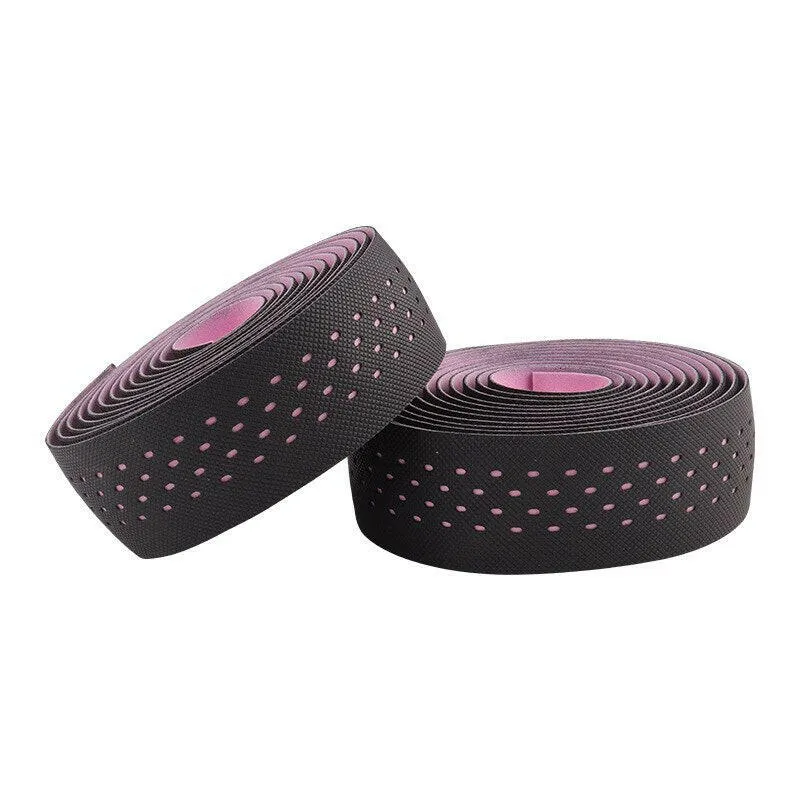BOLANY Road Bike Punch Handlebar Tape Wrap Shockproof Anti-slip With Adhesive Back With Bar Plugs Bicycle Cycling Accessories
