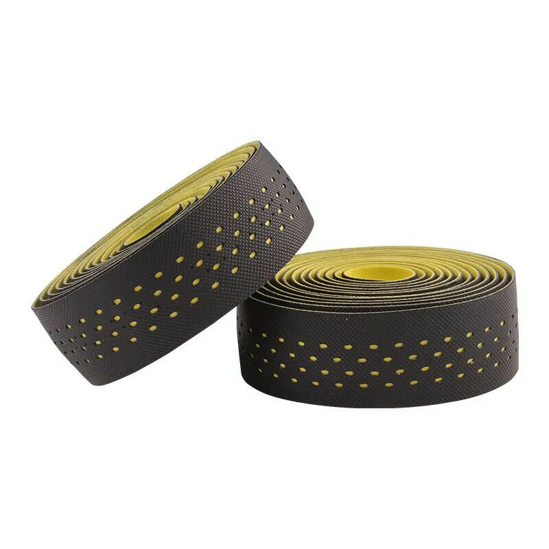 BOLANY Road Bike Punch Handlebar Tape Wrap Shockproof Anti-slip With Adhesive Back With Bar Plugs Bicycle Cycling Accessories