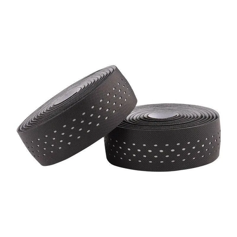 BOLANY Road Bike Punch Handlebar Tape Wrap Shockproof Anti-slip With Adhesive Back With Bar Plugs Bicycle Cycling Accessories