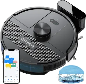 BPMIO Robot Vacuum and Mop Combo, 4500Pa Max Suction, LiDAR Navigation, Quick Mapping, 145 Mins Runtime, Custom Cleaning, Works with App & Alexa, Great for Pet Hair, Dust, Hard Floor, Carpet