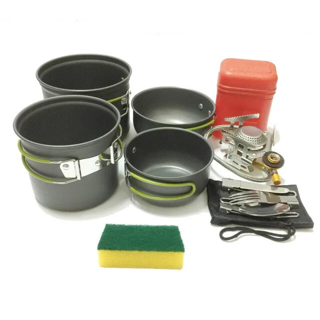 Cookware Camping Pot Bowl Stove Set Burner