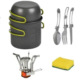 Cookware Camping Pot Bowl Stove Set Burner