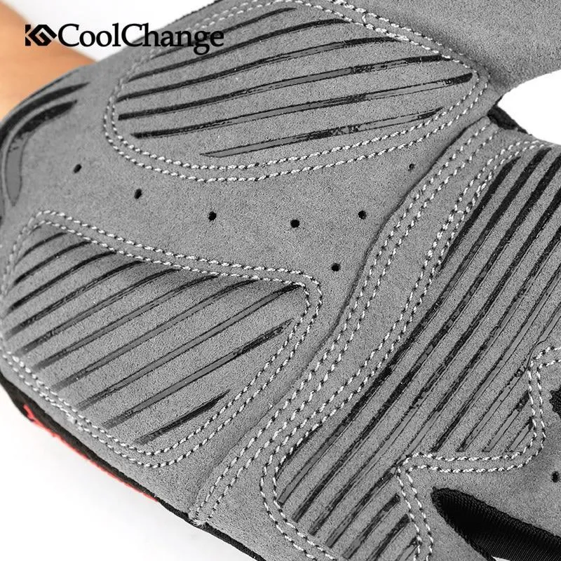 CoolChange Cycling Full Finger Shockproof MTB Bike Touch Screen Gloves