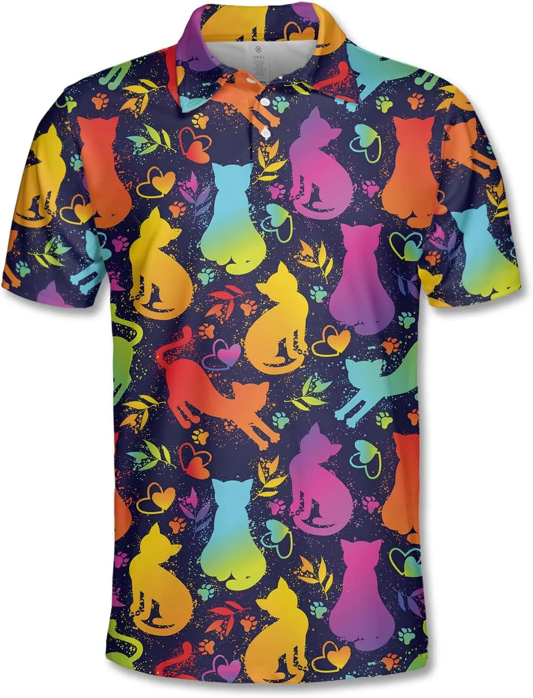 Funny Golf Shirts for Men Dry Fit, Tropical Hawaiian Golf Polo Shirt, Mens Golf Polos Golfing