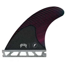 Futures Mayhem Small Thruster Surfboard Fins - Pink/Teal