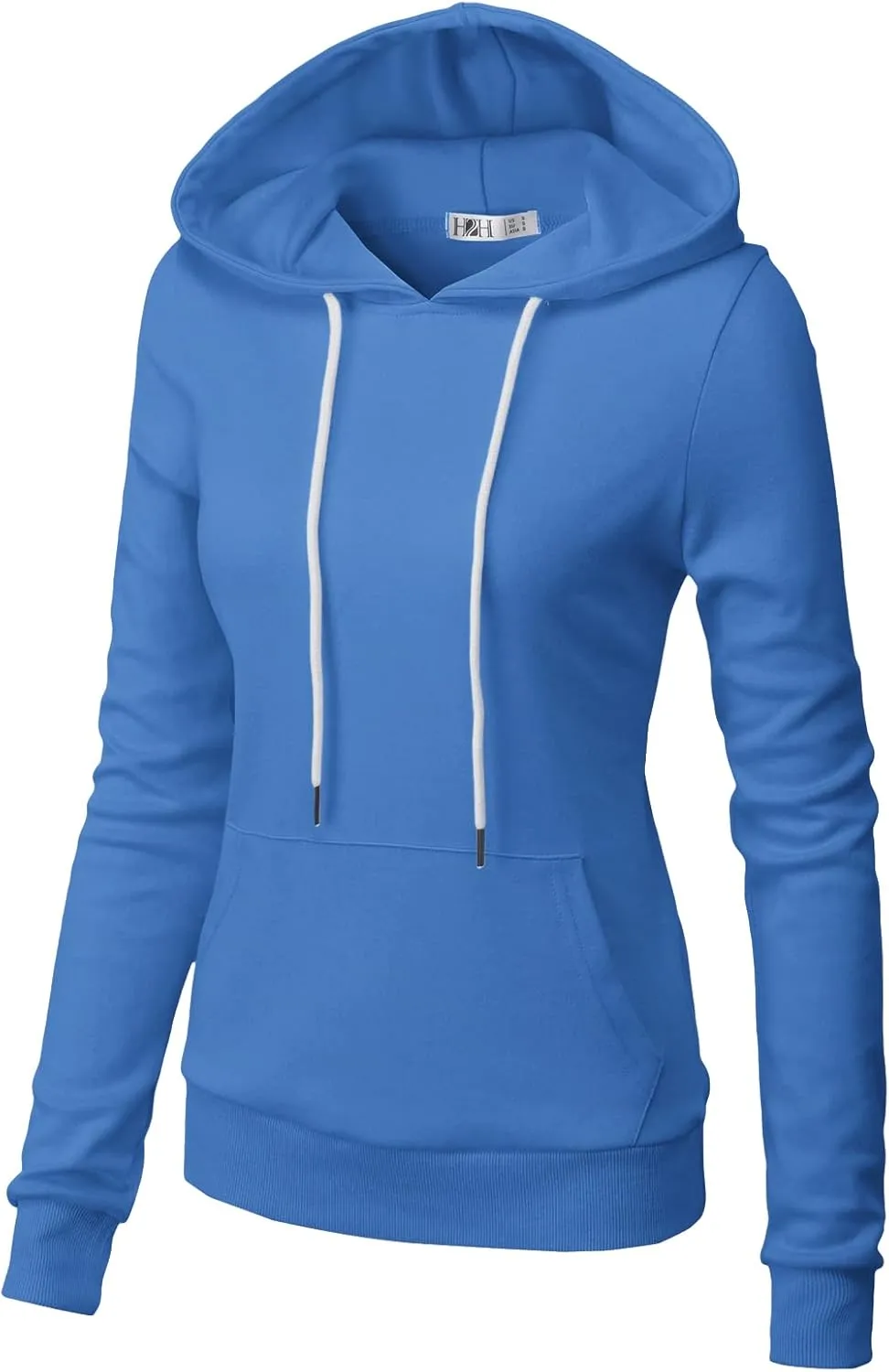 H2H Women's Slim Fit Zip Up & Pullover Hoodie Lightweight Long Sleeve Kangaroo Pocket Basic Casual Sweatshirt