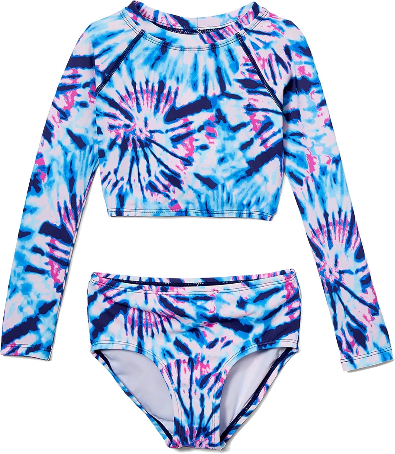 Kanu Surf Girls' Long Sleeve Rashguard UPF 50  Two Piece Swim Set