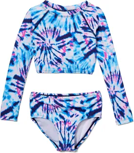 Kanu Surf Girls' Long Sleeve Rashguard UPF 50  Two Piece Swim Set