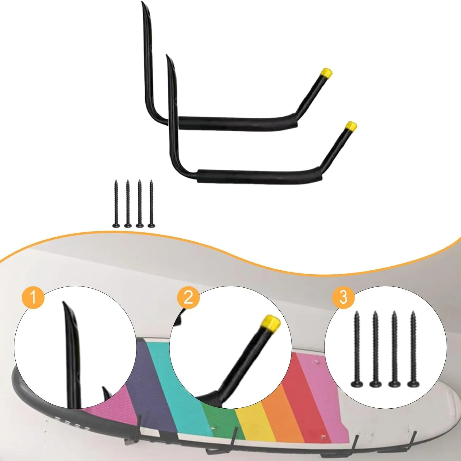 Kayak Storage Rack Organizer Wall Hanger Kayak Hanger for Paddleboard Bike Indoor Tools Canoe