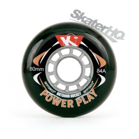 Kryptonics Powerplay 80mm/84a 4pk - Black