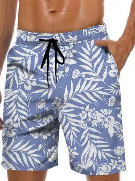 Men's Swim Trunks Hawaiian Bathing Mesh Lining Suit Swimsuits Beach Shorts with Pockets