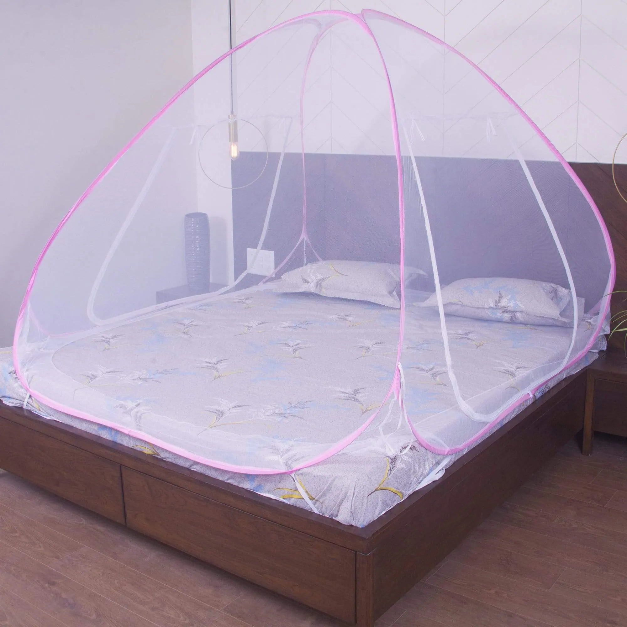 Mosquito Net For Double Bed and Our doors -Pink