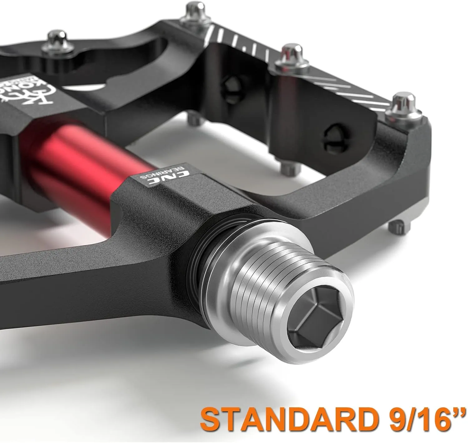 Mountain Bike Pedals with 3 Seal Bearing - 9/16" MTB Pedals Platform Lightweight - Non-Slip Bicycle Pedals for BMX MTB