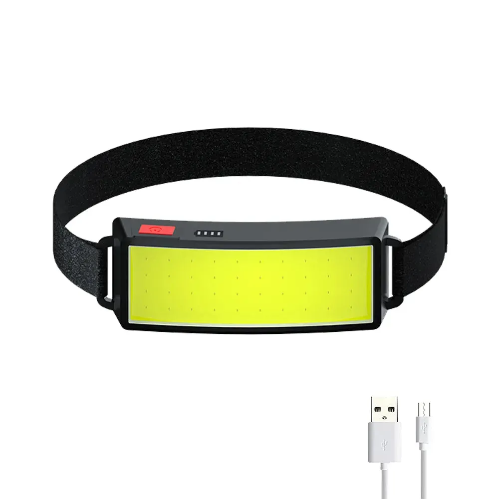 New COB LED Headlamp USB Rechargeable Power Display Portable Headlight Built in 18650 Battery Camping Head Lamp Hiking Torch