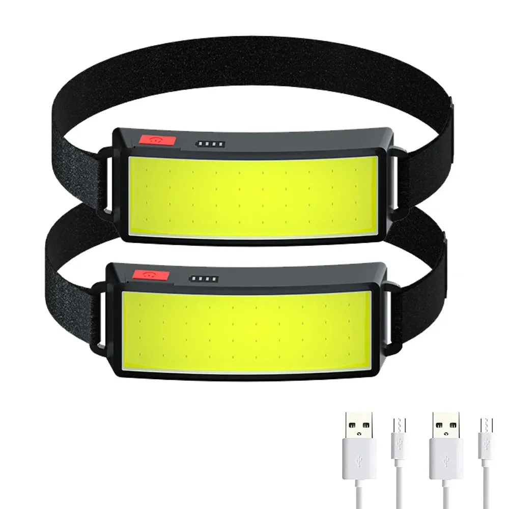 New COB LED Headlamp USB Rechargeable Power Display Portable Headlight Built in 18650 Battery Camping Head Lamp Hiking Torch