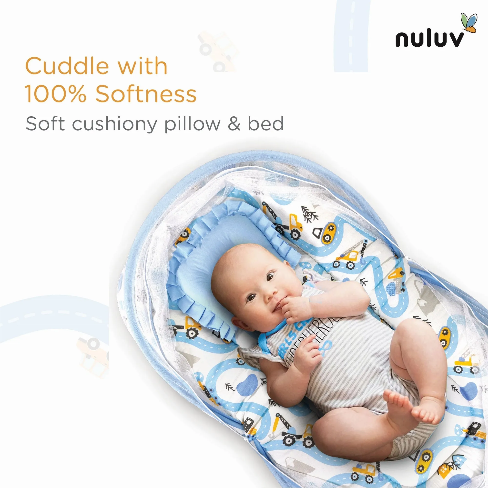Nuluv Cotton  Mosquito Net Set - Transport Birth  to 6M