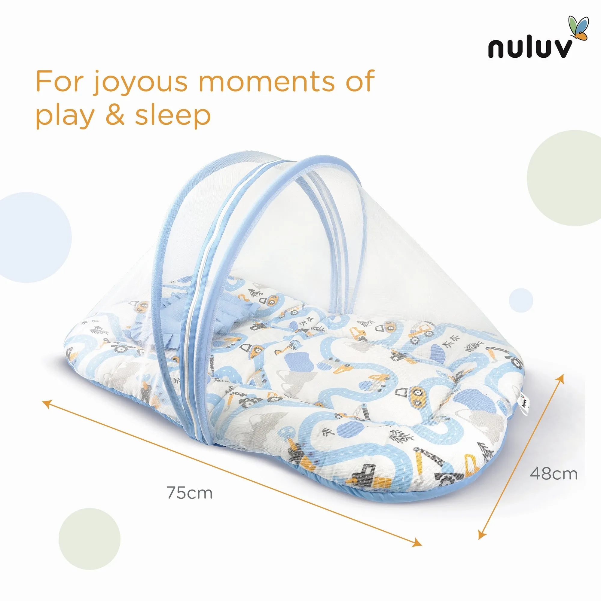 Nuluv Cotton  Mosquito Net Set - Transport Birth  to 6M
