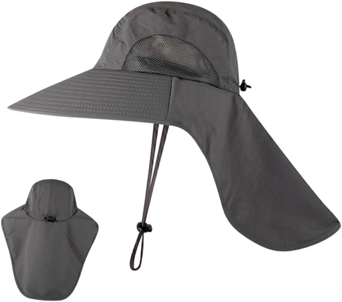 Outdoor Flap Hats Waterproof Bucket Hat Wide Beach Hat Fishing Protection Sun Hat Ear Brim Neck Cover