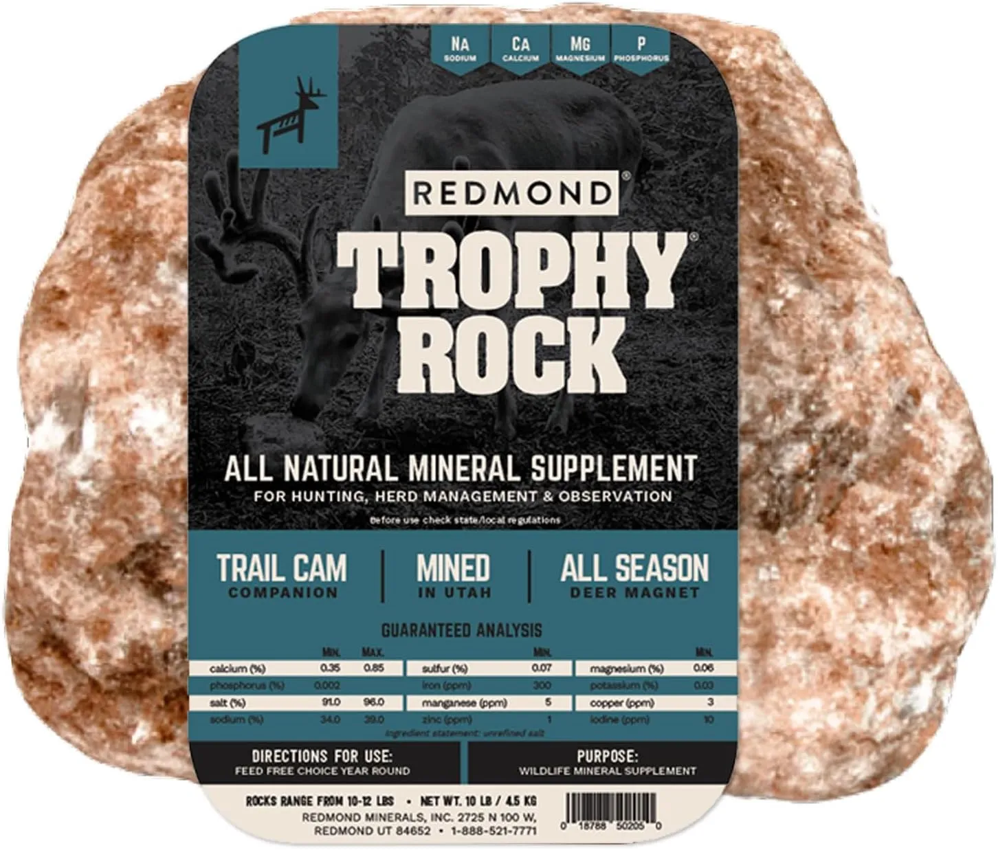 Redmond All Natural Mineral Salt Rock, Deer Lick and Entice (10 LB)