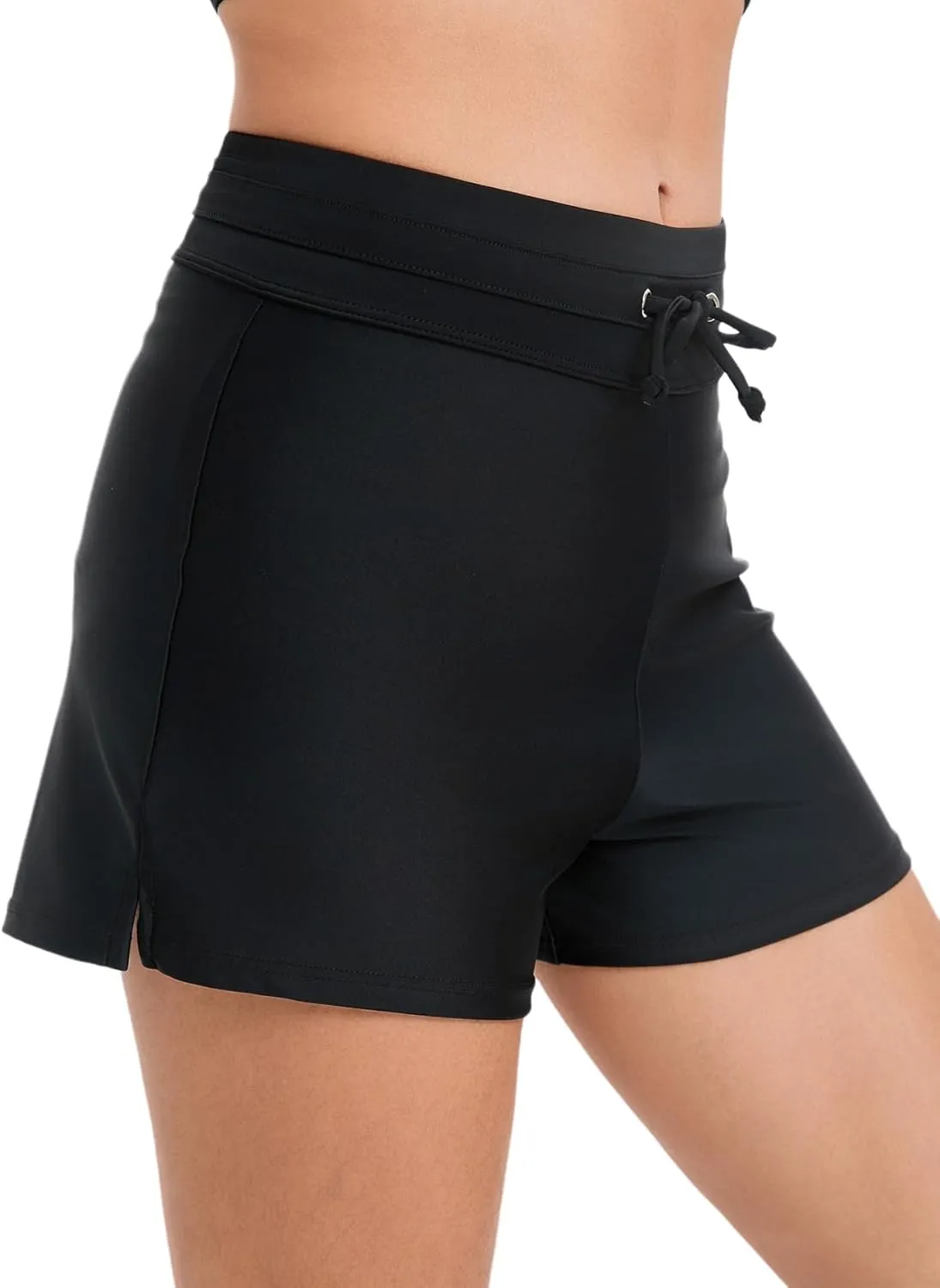 sand's coast Women Tummy Control Swim Shorts Drawstring High Waisted Bathing Suit Bottoms Swimming Board Shorts with Liner