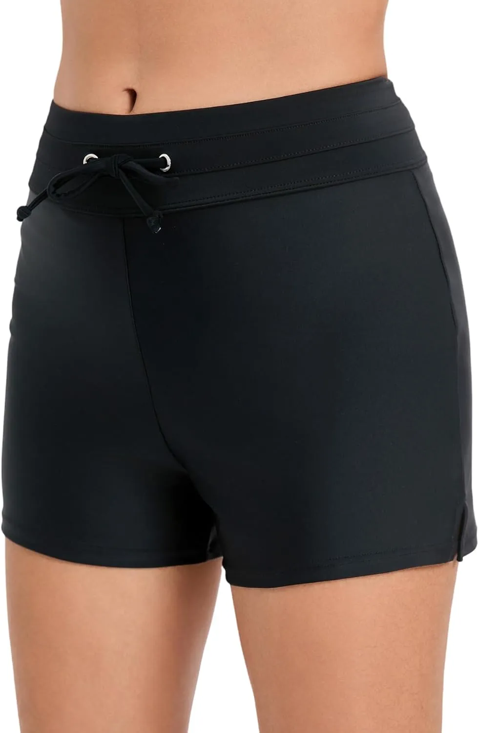 sand's coast Women Tummy Control Swim Shorts Drawstring High Waisted Bathing Suit Bottoms Swimming Board Shorts with Liner