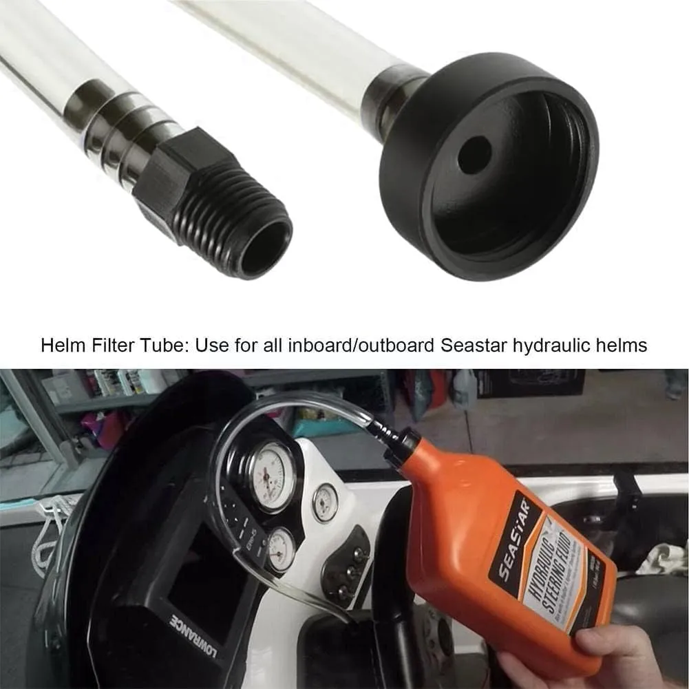 Seastar Hydraulic Steering Bleed Kit,Bleed & Fill Tube,Fits Seastar Hydraulic Cylinders and All Outboard, Sterndrive & Inboard Seastar Hydraulic Helms,Tool Kit for Boats or Automotive