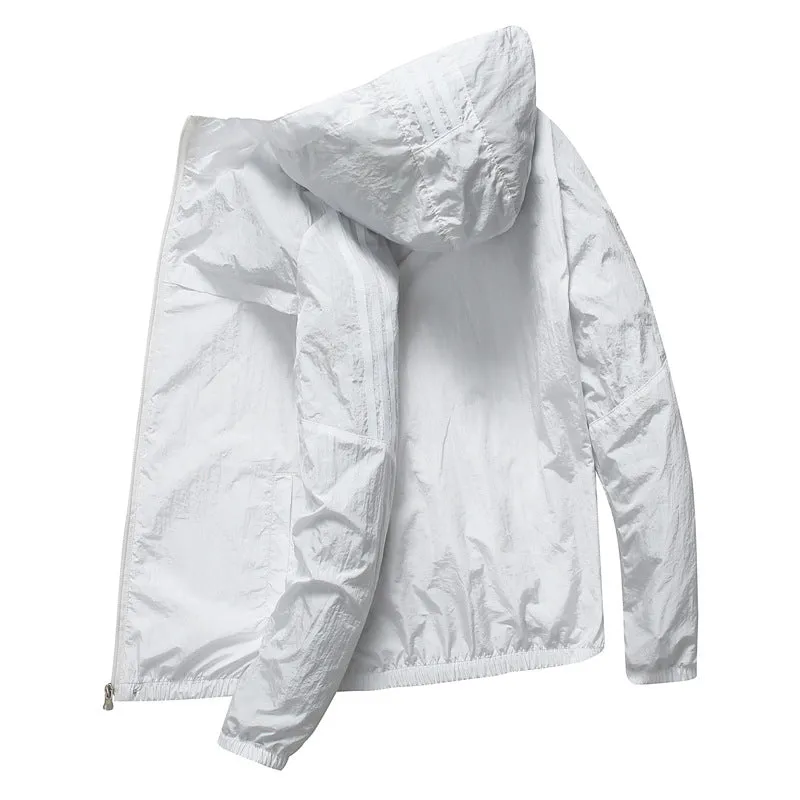 Sun Resistant Clothes Summer Casual Sun Protection Clothing Men's Hooded Loose