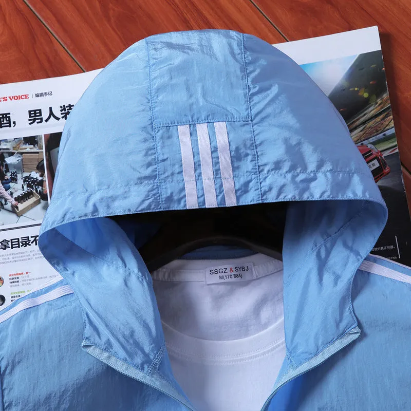 Sun Resistant Clothes Summer Casual Sun Protection Clothing Men's Hooded Loose