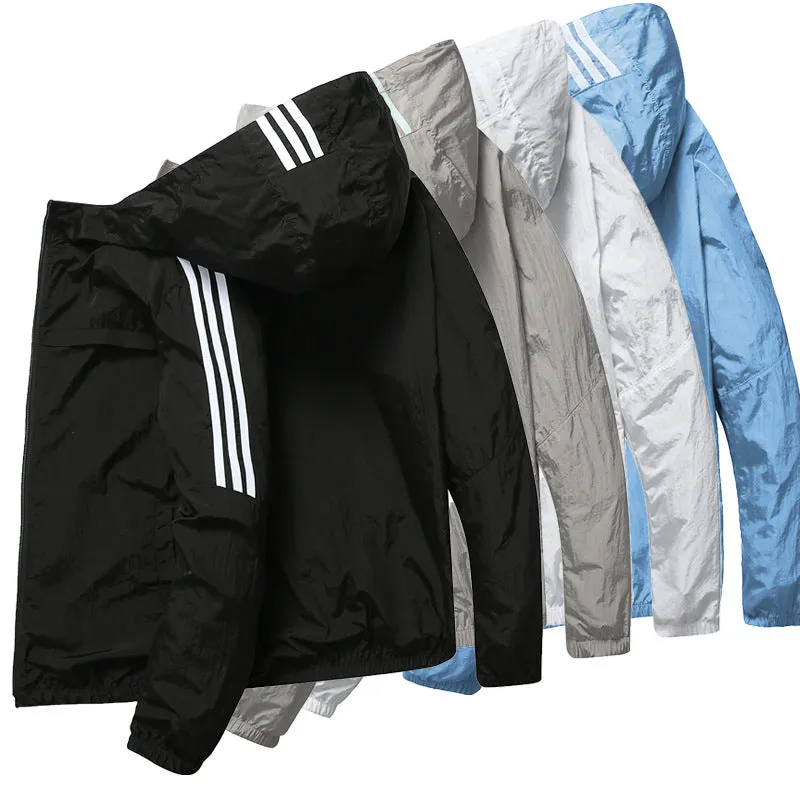 Sun Resistant Clothes Summer Casual Sun Protection Clothing Men's Hooded Loose
