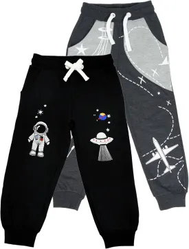 Toddler Boys Animal 3D Knee Knit French Terry Jogger/Pants - Pure Cotton