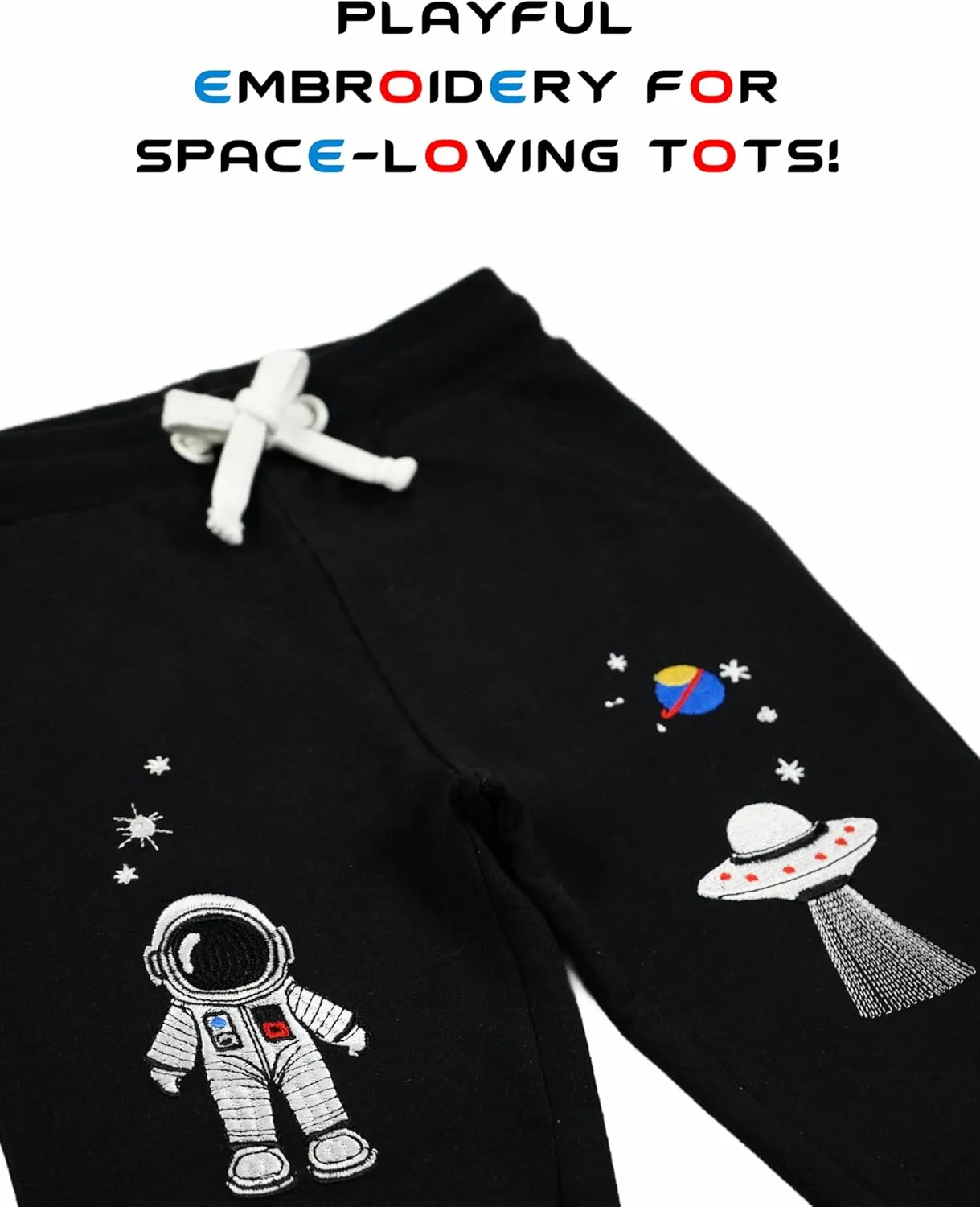 Toddler Boys Animal 3D Knee Knit French Terry Jogger/Pants - Pure Cotton