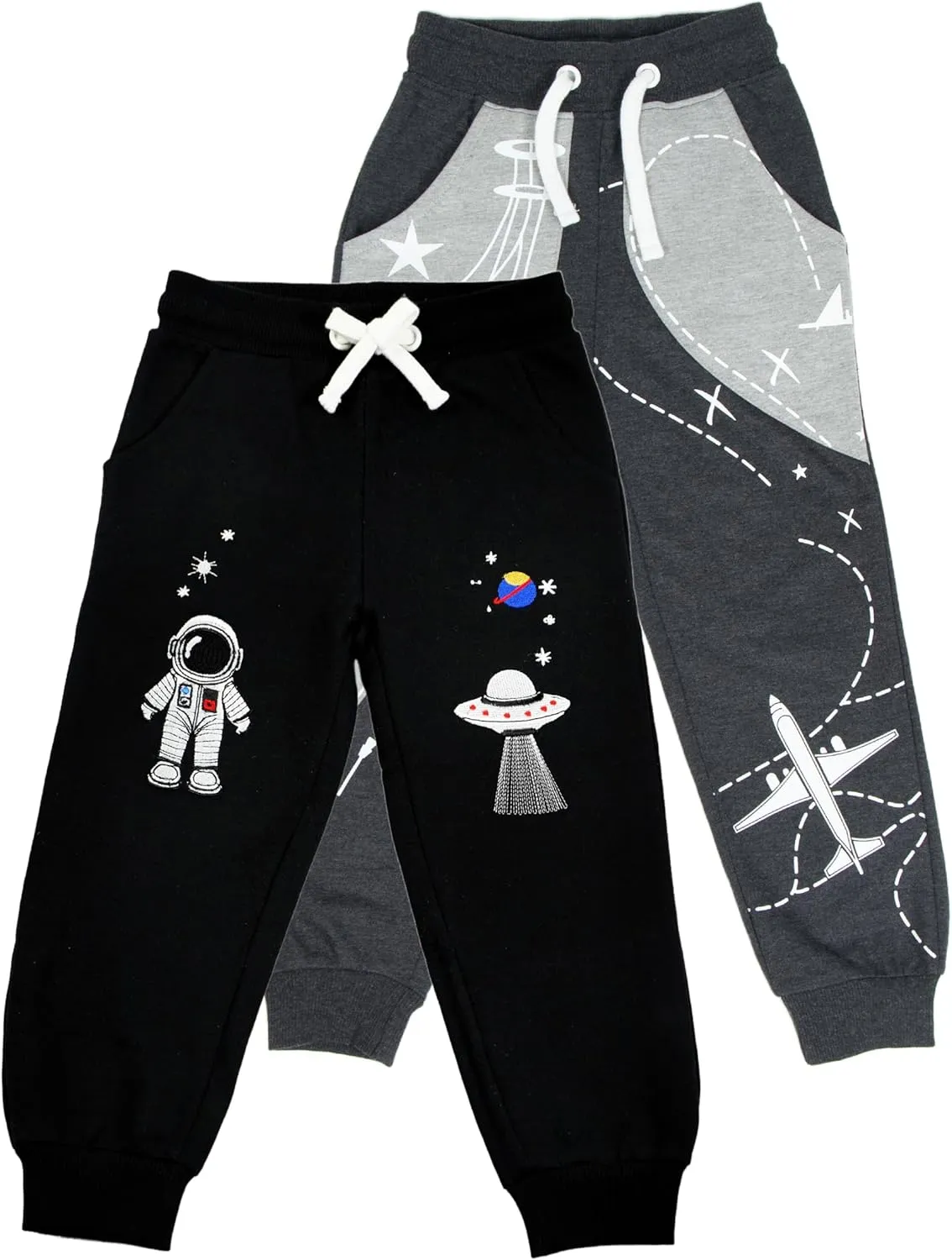 Toddler Boys Animal 3D Knee Knit French Terry Jogger/Pants - Pure Cotton