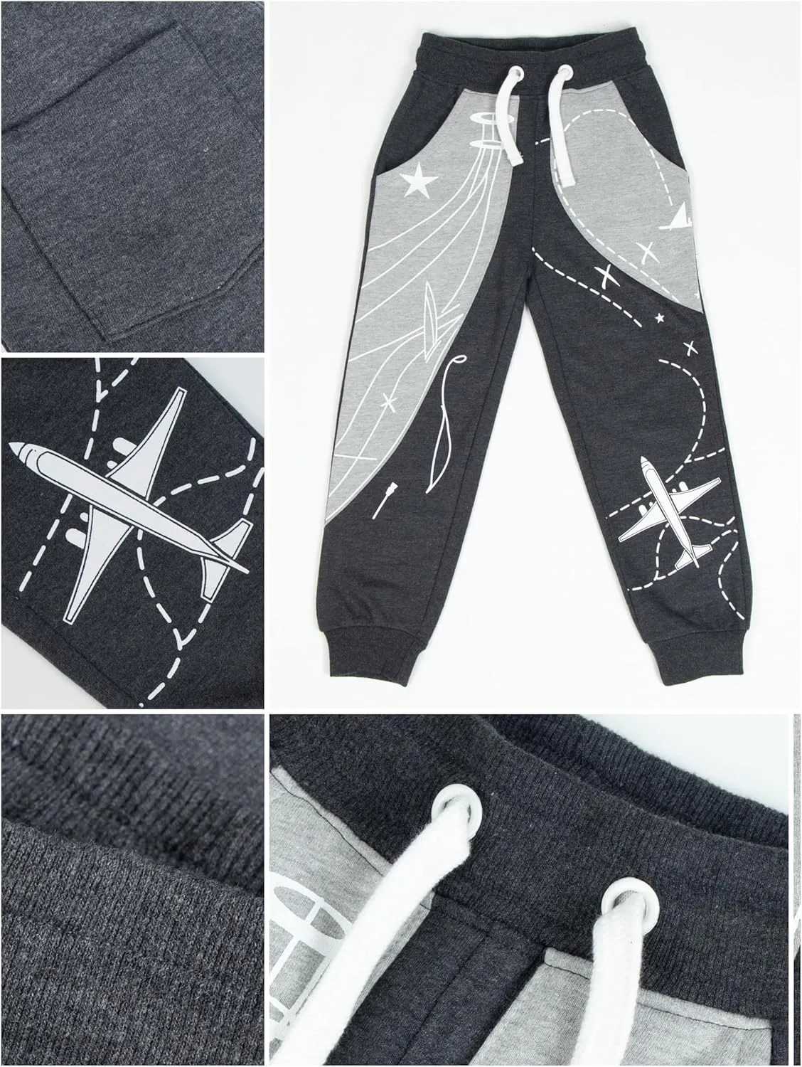 Toddler Boys Animal 3D Knee Knit French Terry Jogger/Pants - Pure Cotton