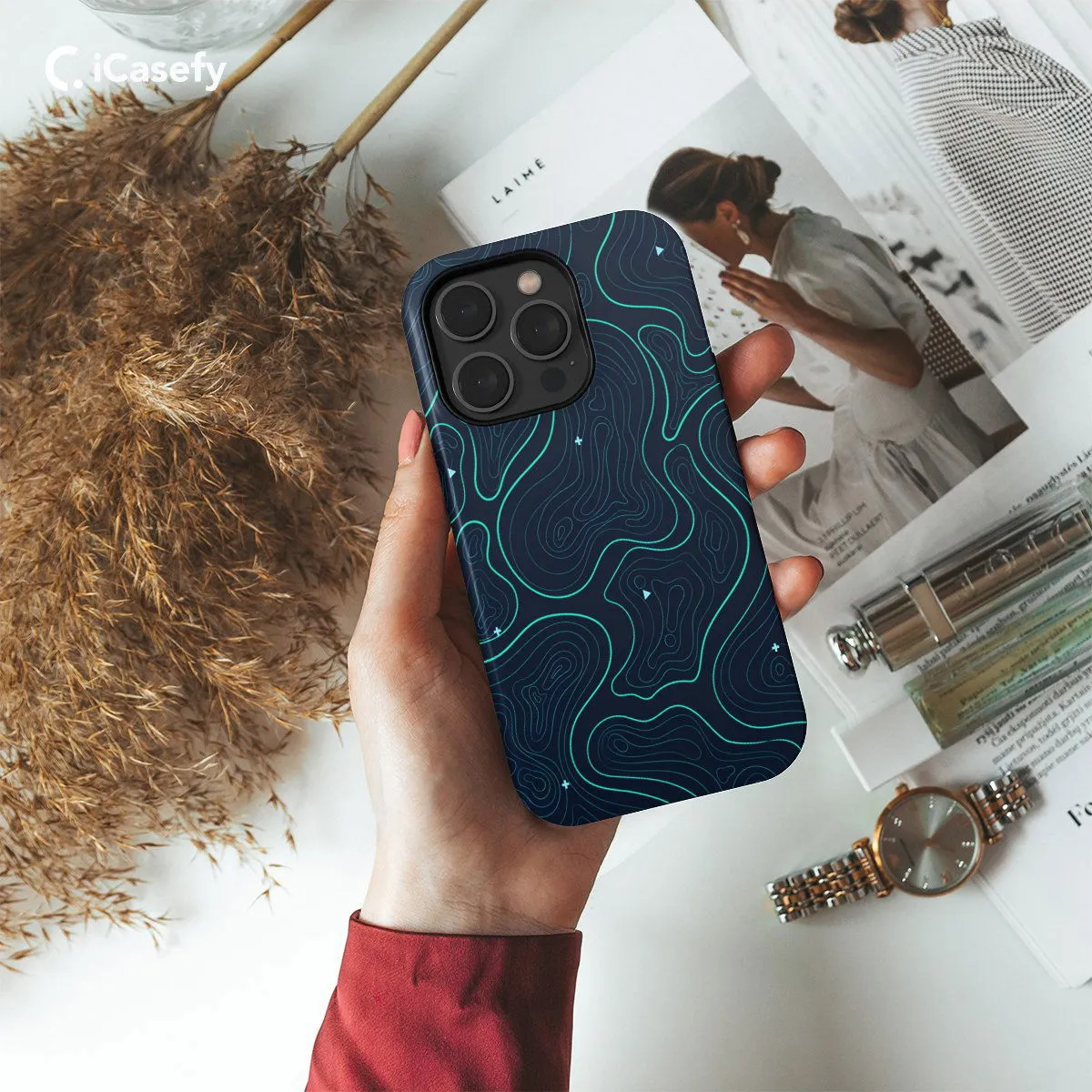 Topographic Phone Case iPhone Samsung Pixel & More