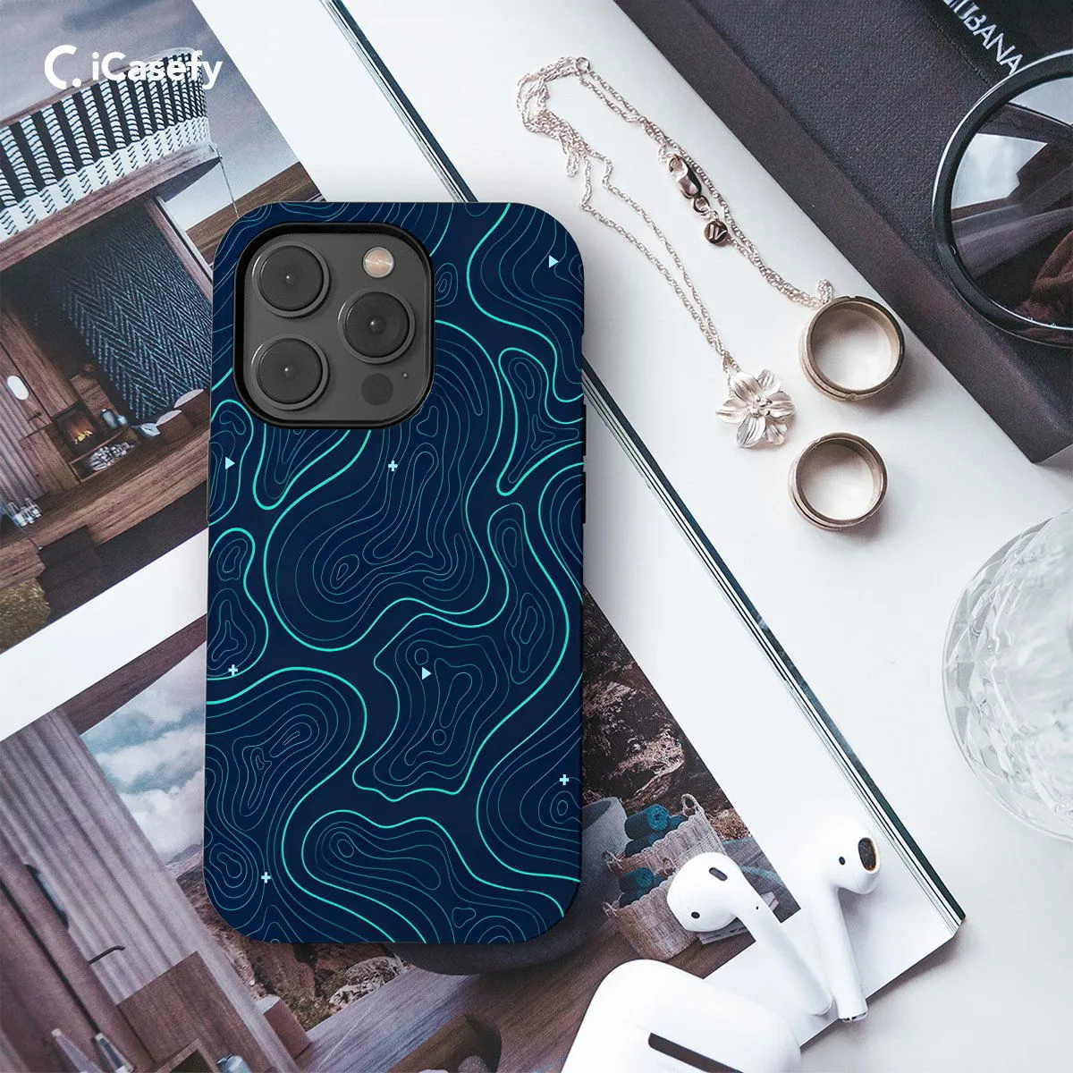 Topographic Phone Case iPhone Samsung Pixel & More