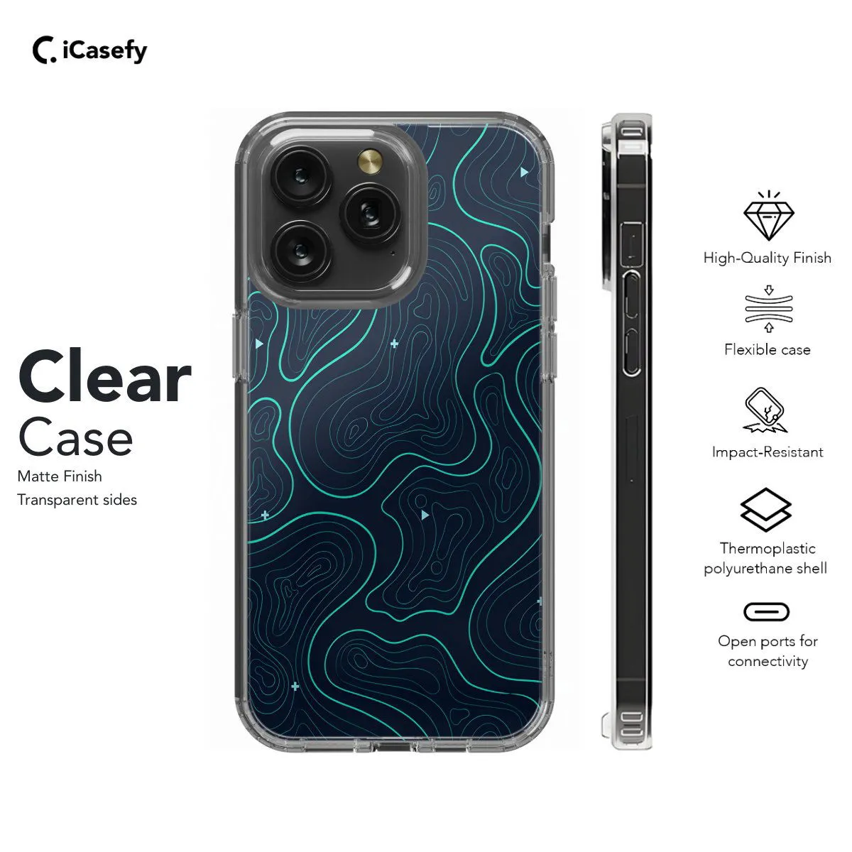 Topographic Phone Case iPhone Samsung Pixel & More