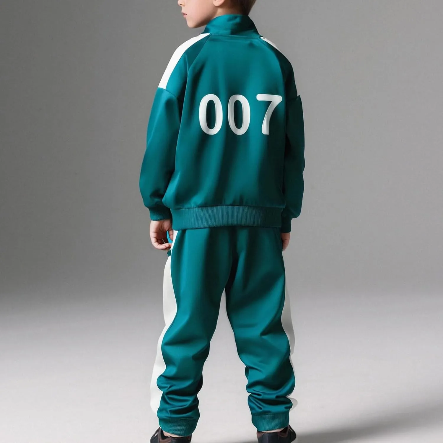 Tracksuit Costume Cosplay 2 Piece Unisex Korean Track Suit Set with Jacket & Joggers