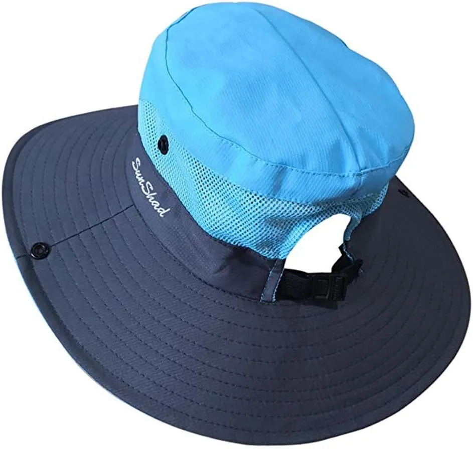 UPF 50  Wide Brim Sun Hat Waterproof UV Protection Bucket Boonie Hat for Women