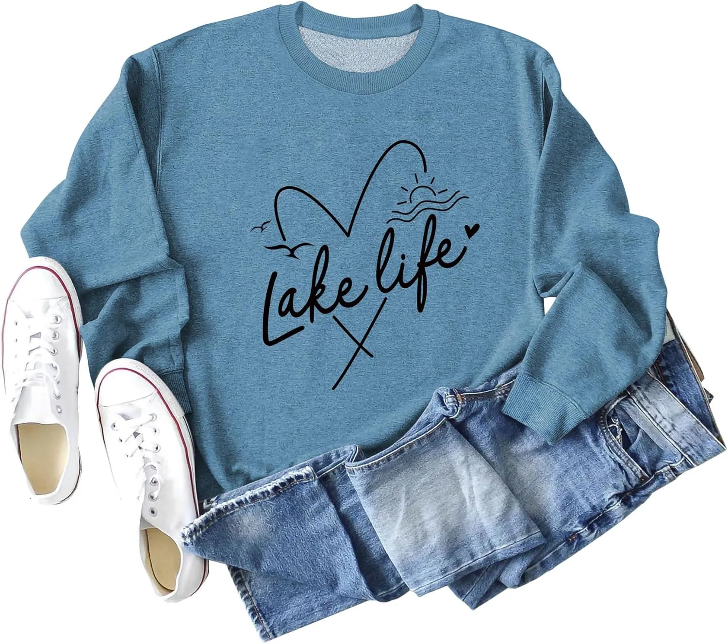 Women's LAKE LIFE Sweatshirt - A Must-Have for Lake Lovers!