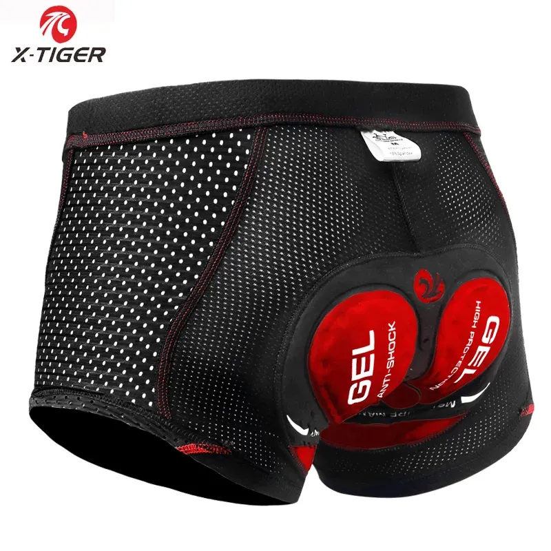 X-Tiger Cycling Underwear Pro 5D Gel Pad Shockproof Cycling Underpant Upgrade Padded Mountain Bicycle Shorts Bike Underwear